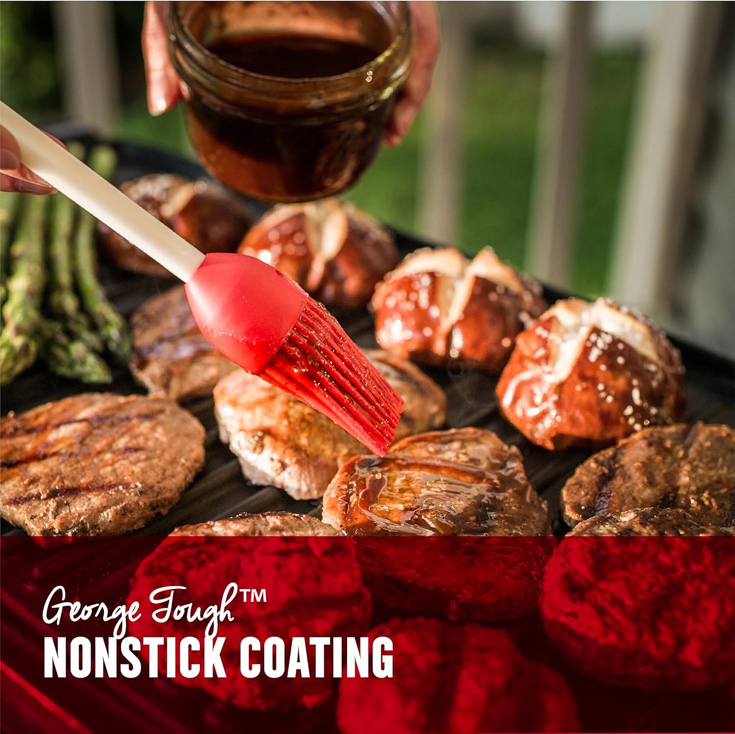 Red Electric Indoor Outdoor Grill with Non-Stick Surface