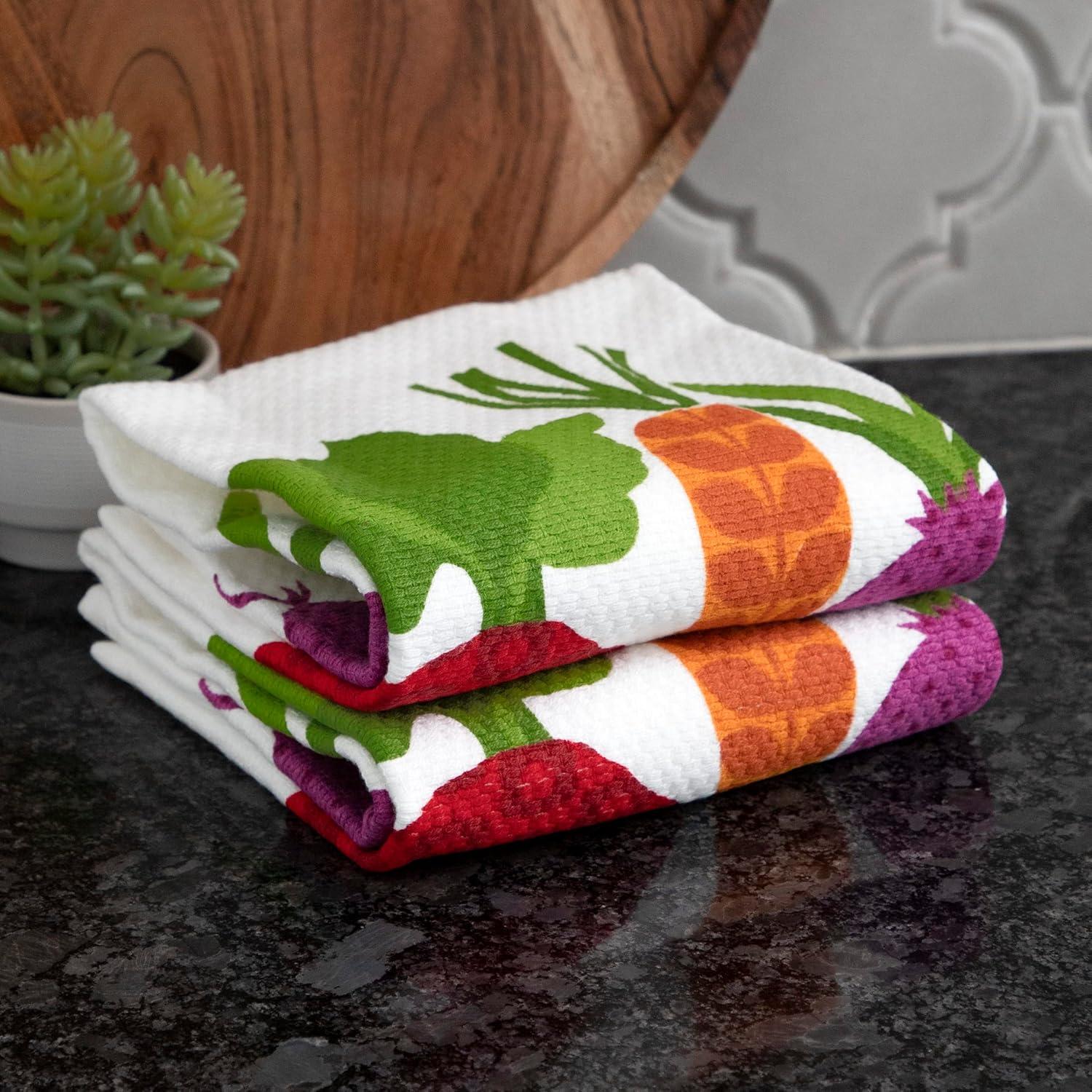 T-fal Veggies Print Dual Kitchen Dishcloth