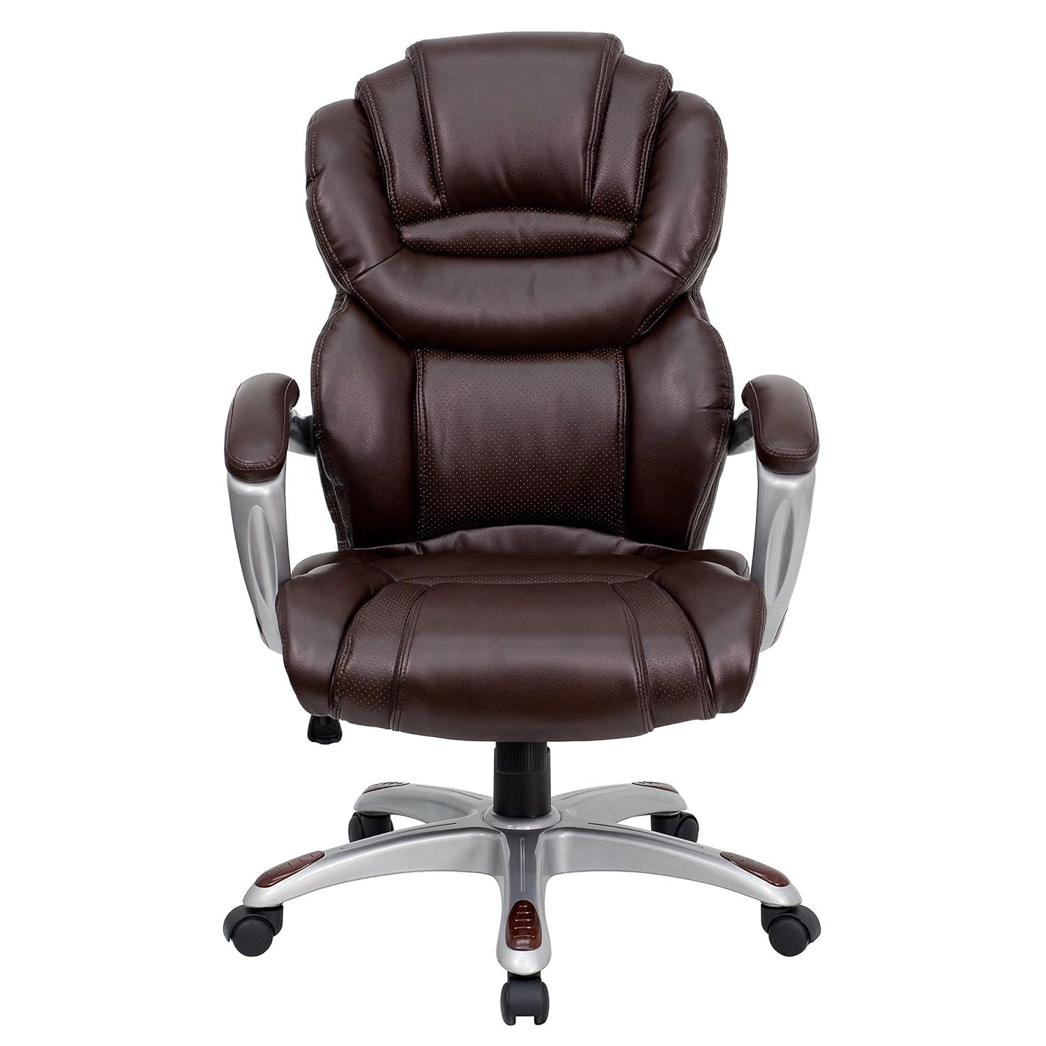 Flash Furniture High Back Executive Swivel Ergonomic Office Chair with Accent Layered Seat