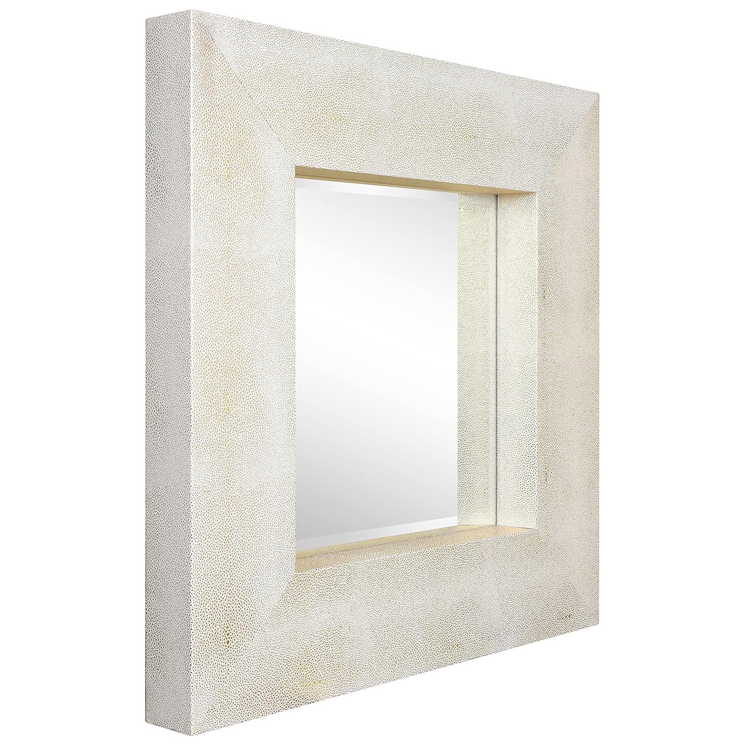 Empire Art Direct Square Leather Mirror