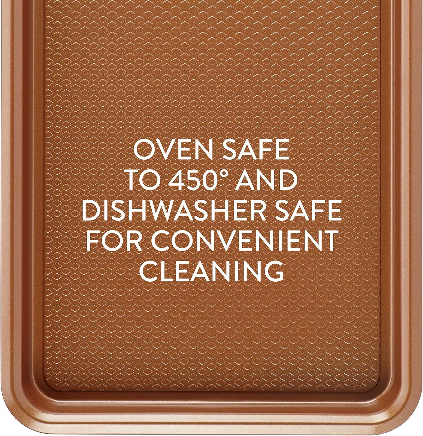 Ayesha Curry Bakeware Nonstick Cookie Baking Pans, Copper