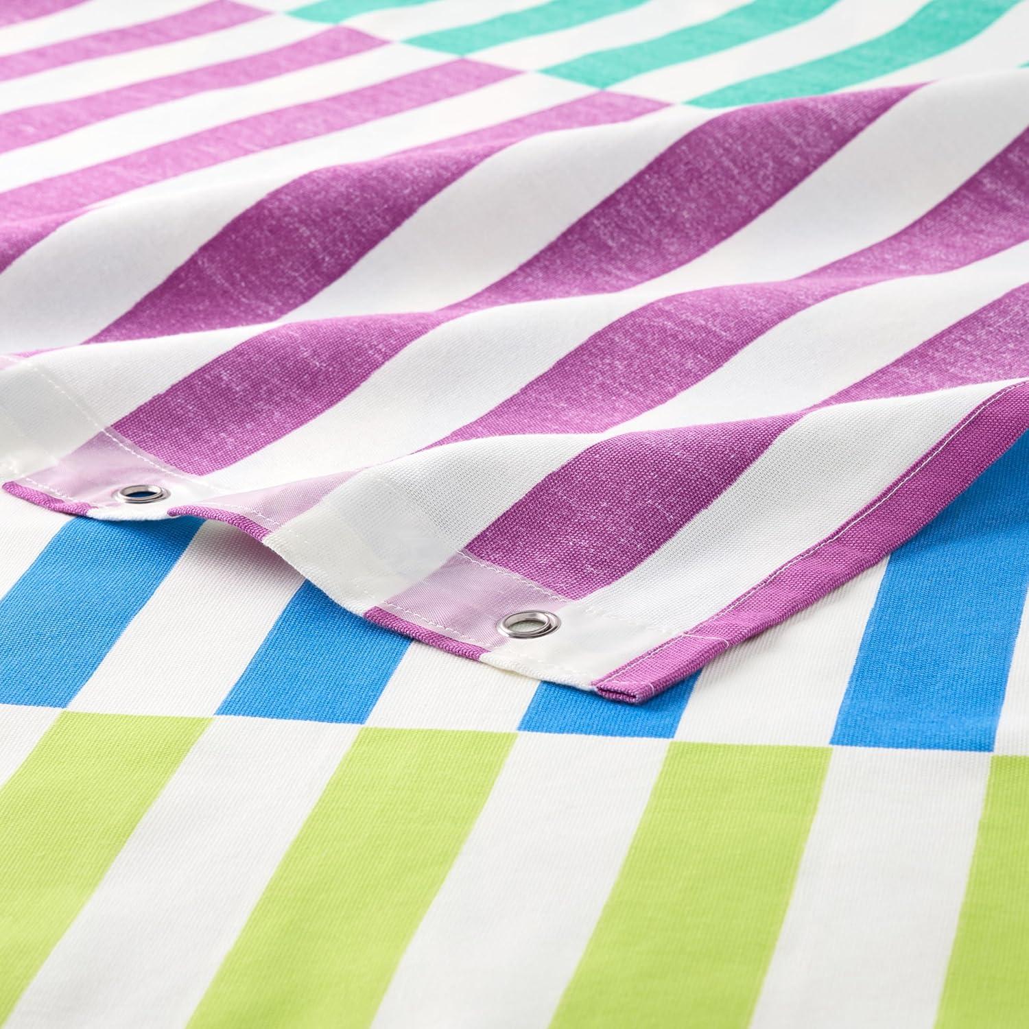 Town & Country Living Town & Country Play Adeline Offset Stripe Fabric Shower Curtain 70"X72"