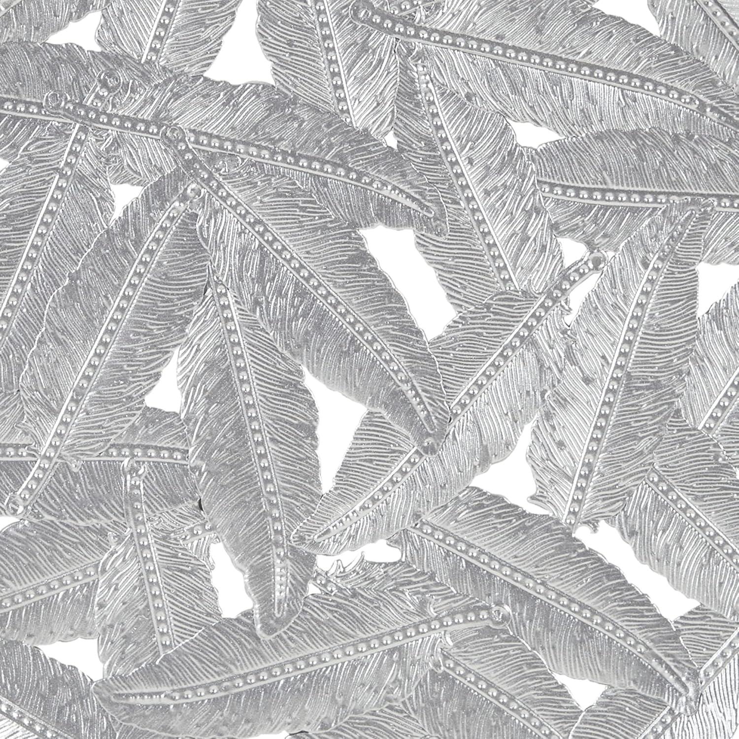 Dakota Fields Textured Feather 3-Piece Metal Disc Wall Decor Set