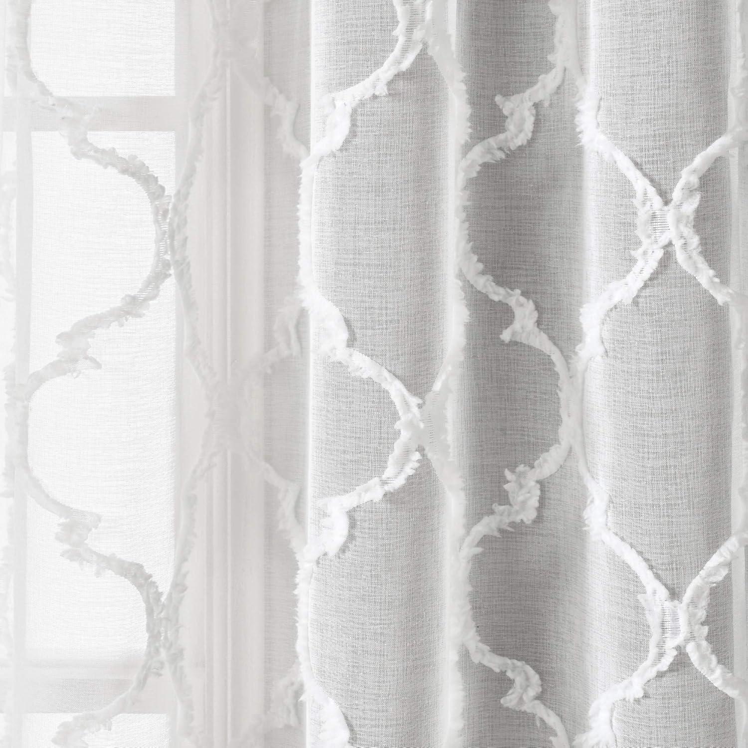 Lush Decor Avon Trellis Sheer Trellis Sheer Curtain Panels (Set of 2)