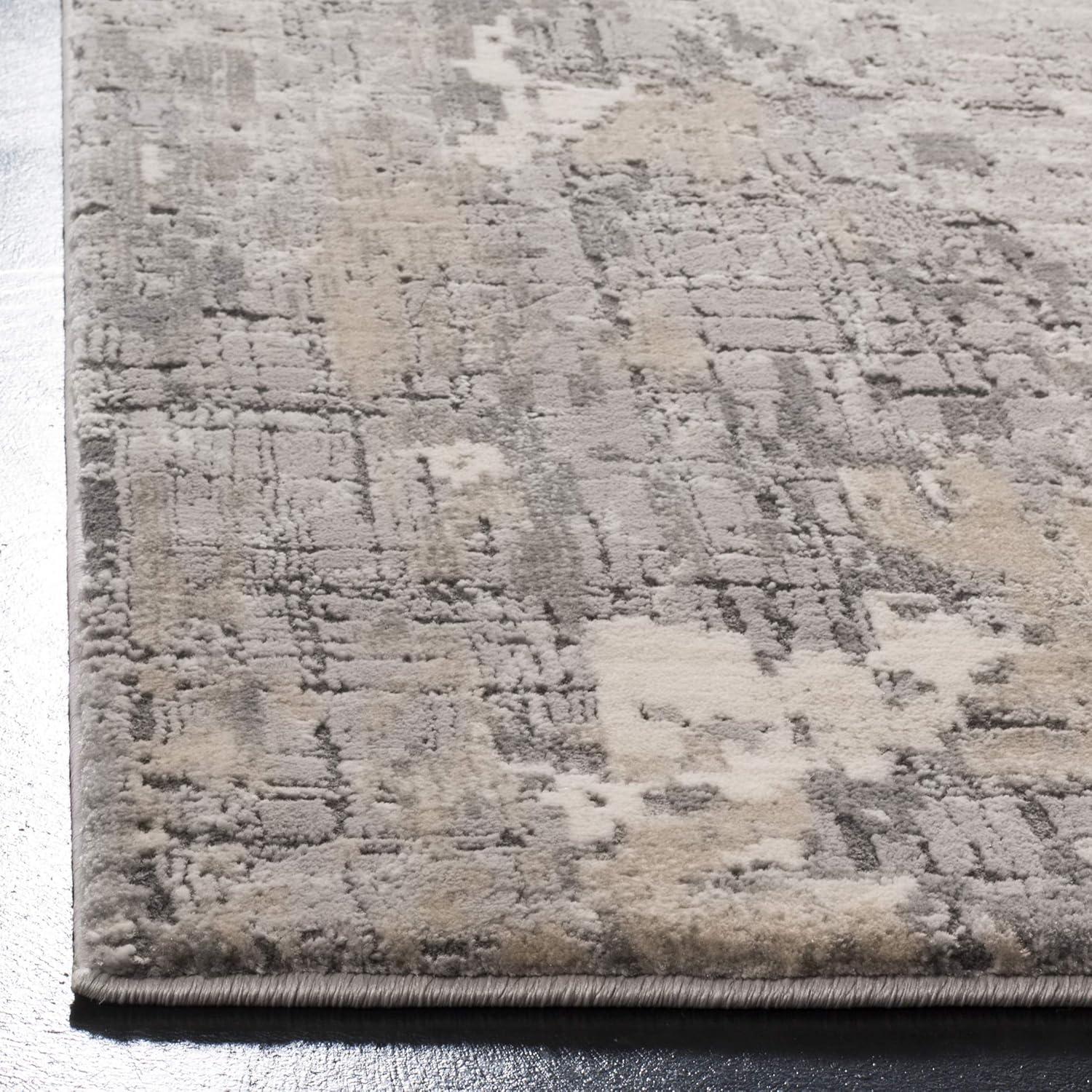 Meadow 100 MDW178 Power Loomed Indoor Area Rug - Grey - 4'x6' - Safavieh