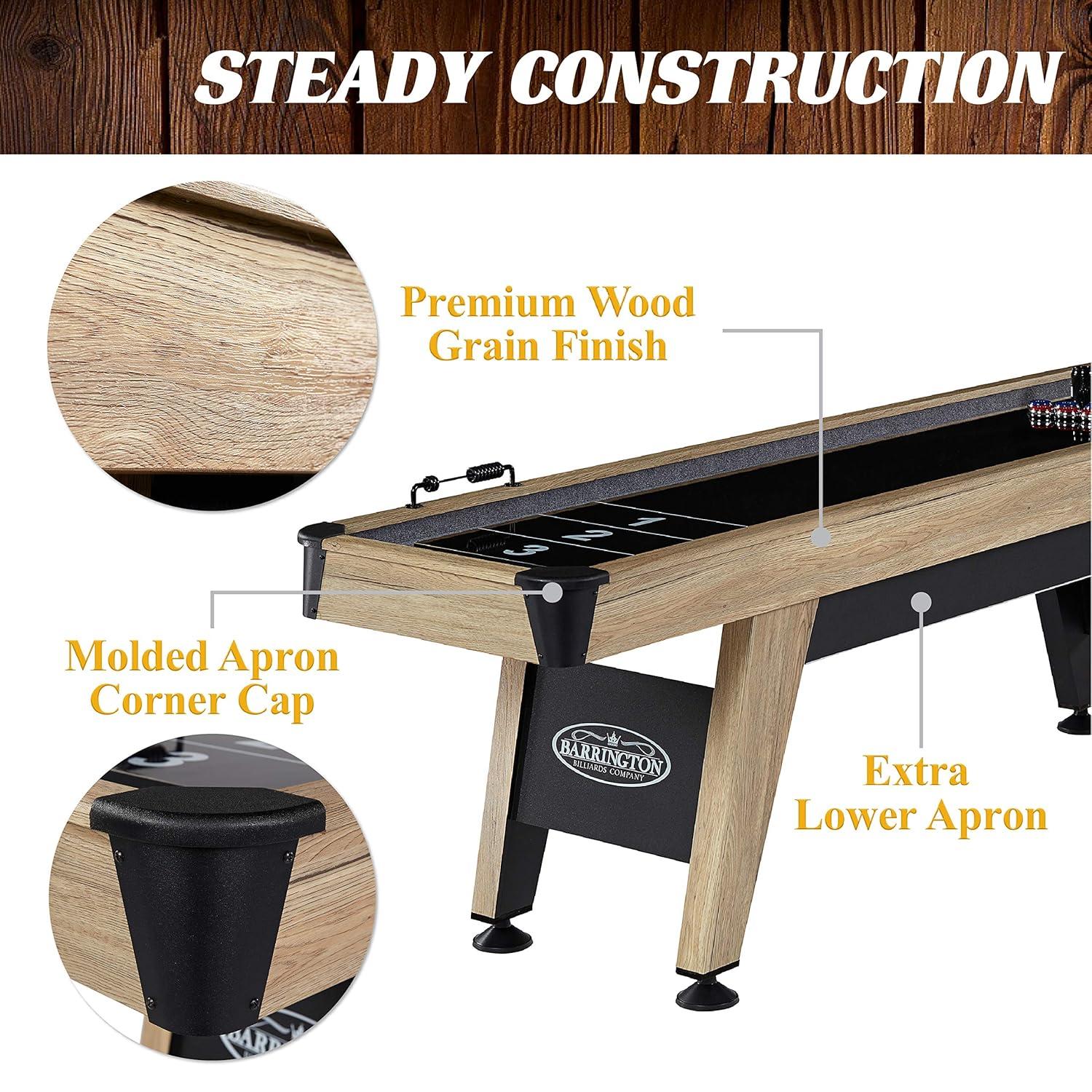 Barrington Billiards Company Barrington 9ft Wentworth Shuffleboard Table with 8-Puck Set