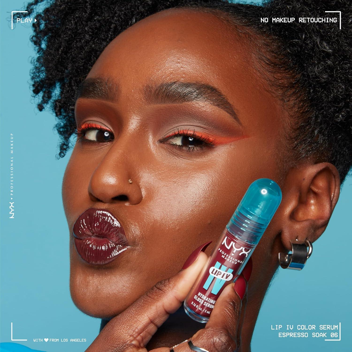 NYX Professional Makeup Lip IV Hydrating Lip Gloss Stain - Drippin in Rose - 0.16 fl oz