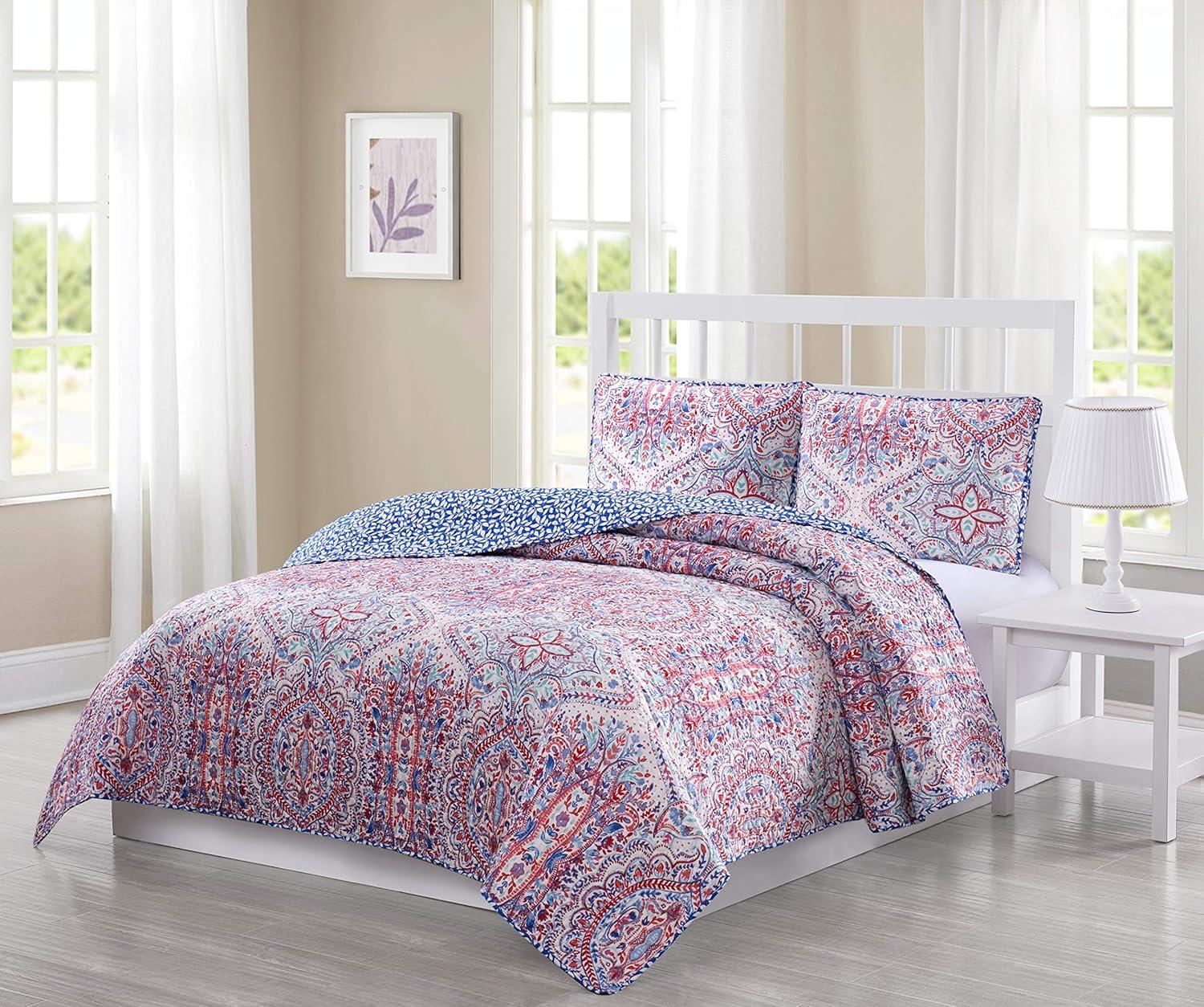 Boho Living Salvador King 3-Piece Quilt Set, King, Multi