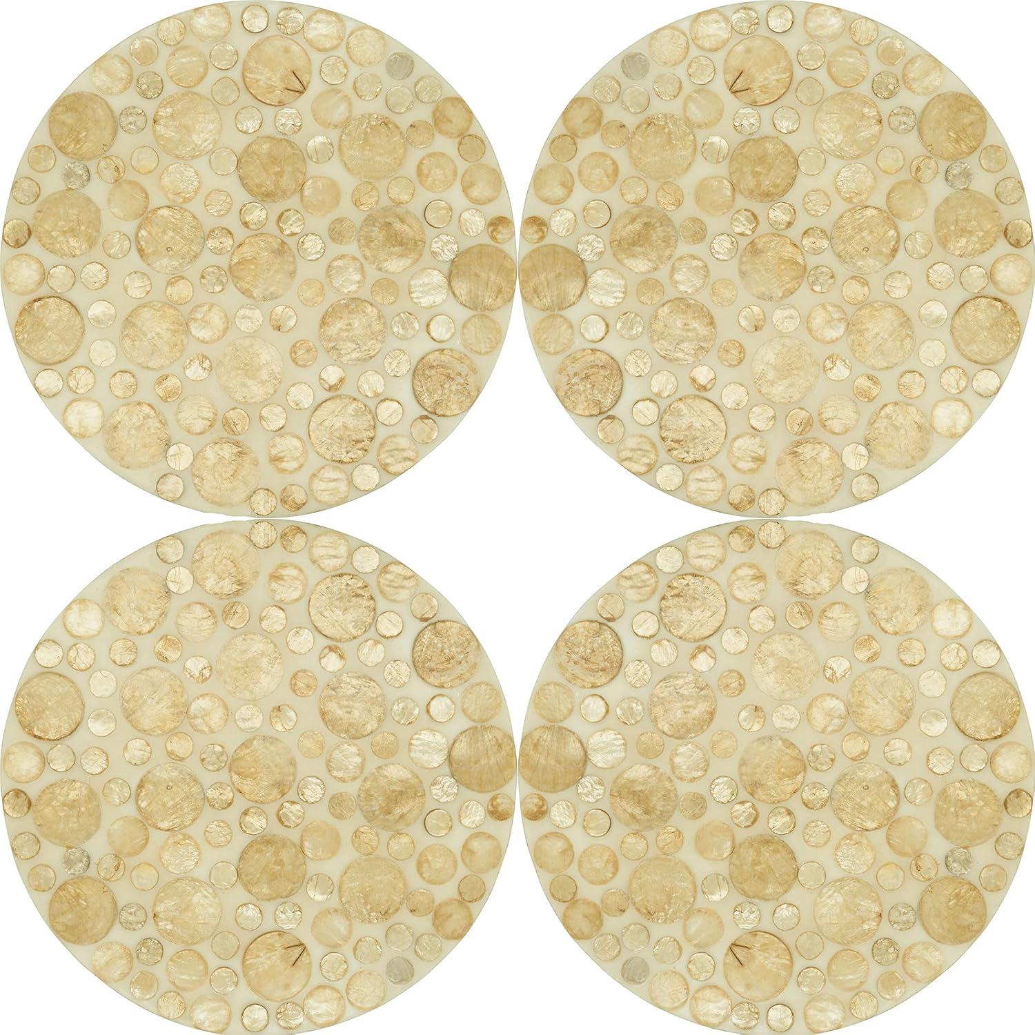 Talaria 50% Capiz Shell - 50% Resin No Pattern Round Placemat