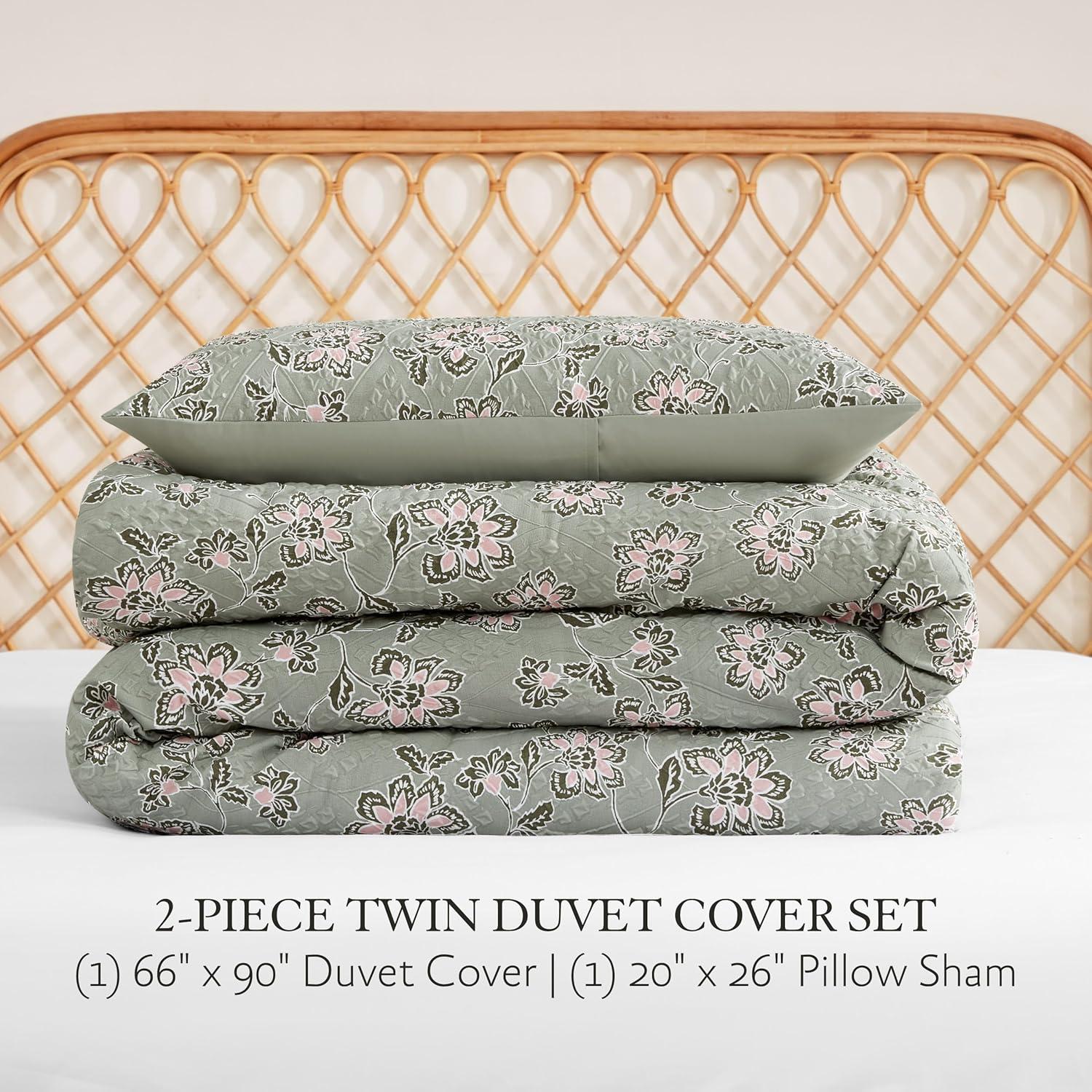 Jessica Simpson Botanical Embossed Polyester Bedding Set