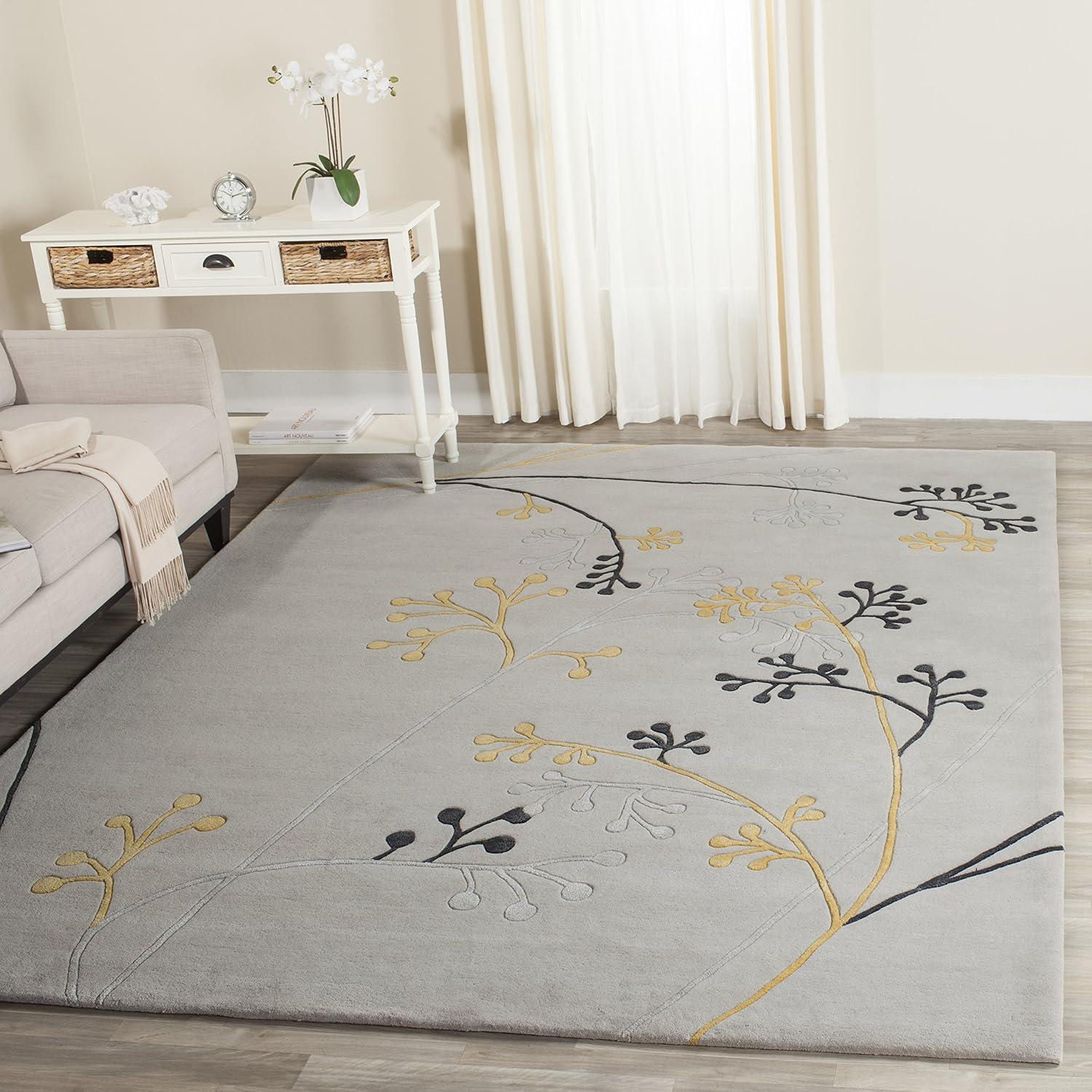Soho SOH305 Hand Tufted Area Rug - Grey - 3'6"x5'6" - Safavieh.