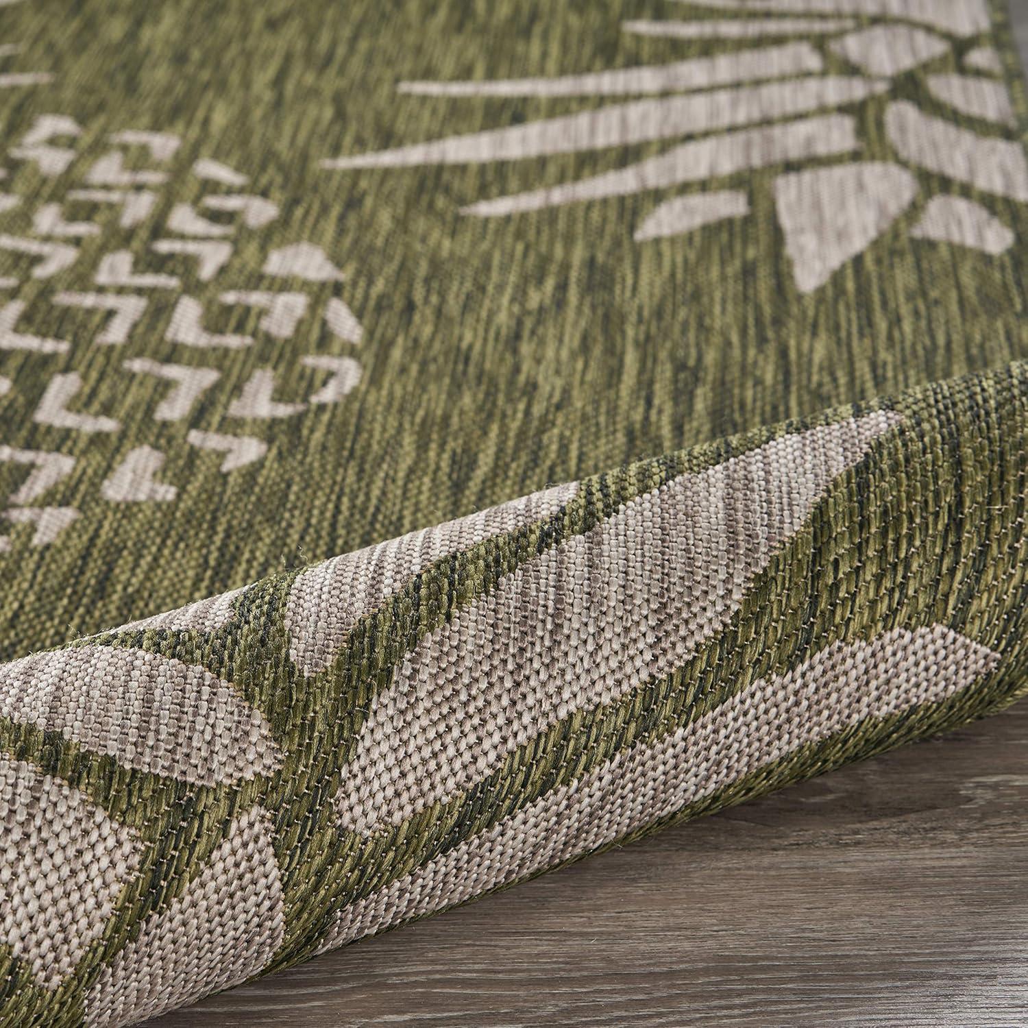 5â€™ x 7â€™ Green Pineapple Indoor Outdoor Area Rug