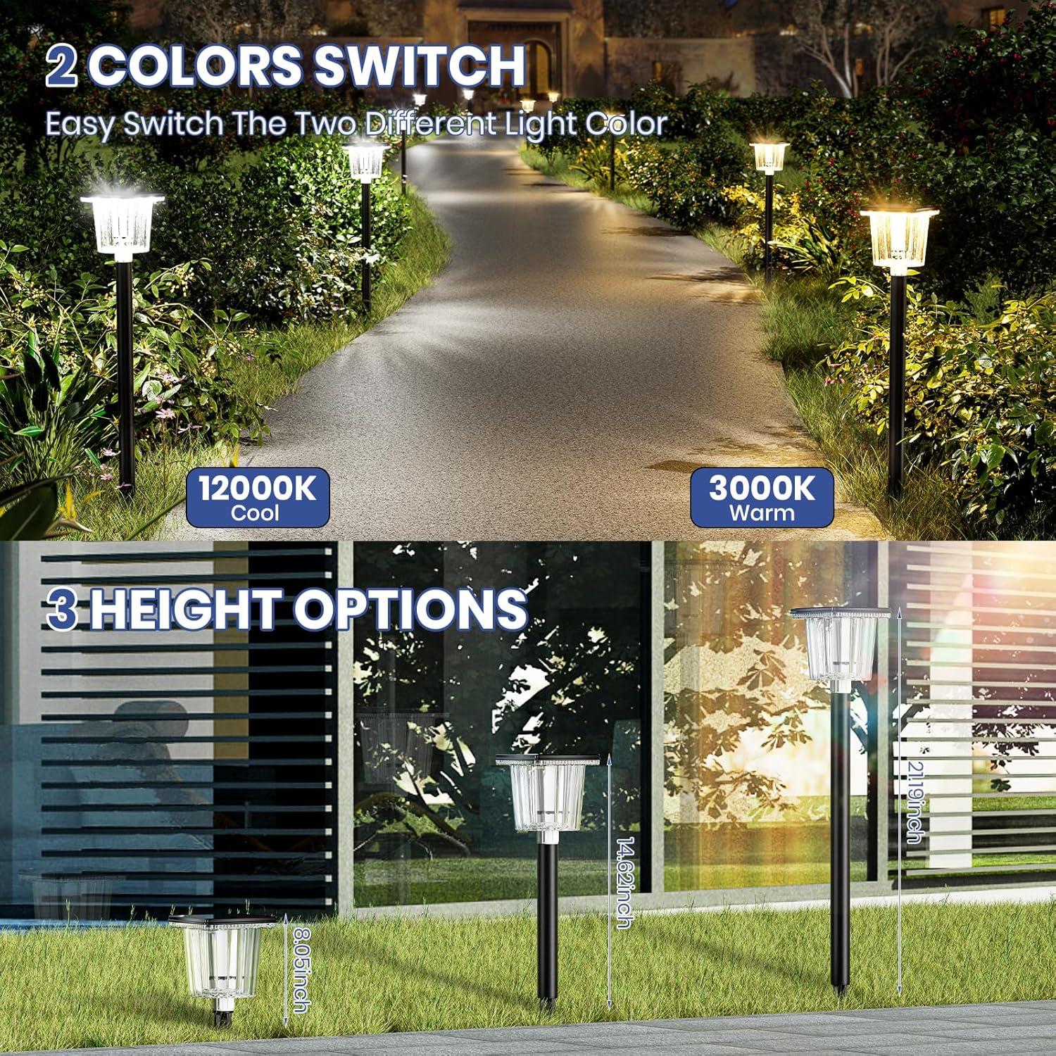 LETMY Solar Powered Integrated LED Pathway Light Pack (Set of 6)