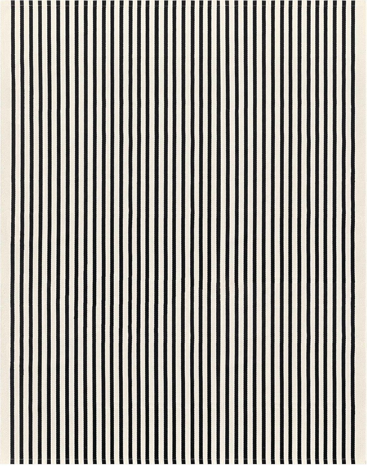 IOHOUZE Navy and White Striped Rug 2'x3' Front Door Rugs, Small Washable Area Rug for Front Porch, Spring Summer Doormats Outdoor Indoor, Cotton Rugs for Entryway Porch Entrance