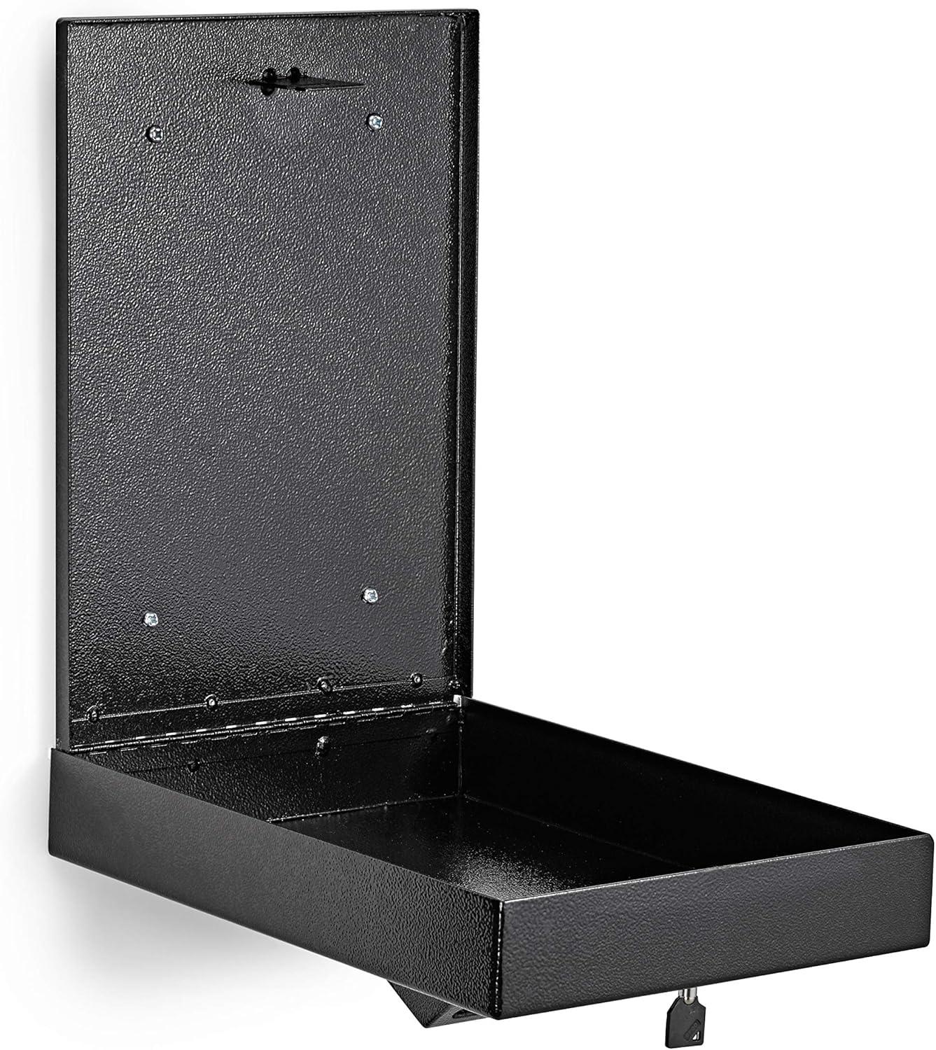 Black Heavy Gauge Steel Wall Mounted Lockable Drop Box