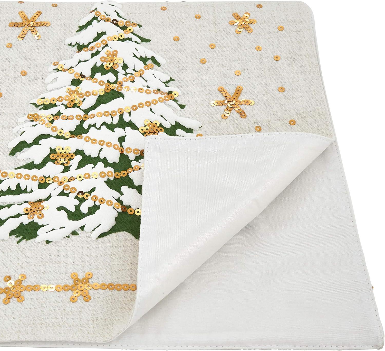 13"x72" Christmas Tree Runner White - Saro Lifestyle