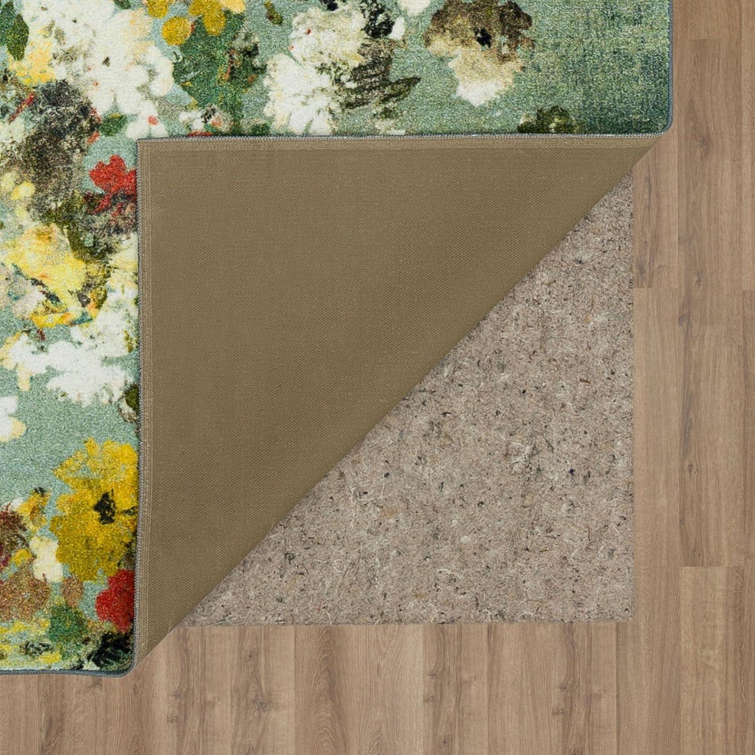 Mohawk Home Prismatic Merging Floral Multi Transitional Floral Precision Printed Area Rug, 8'x10', Green & Yellow