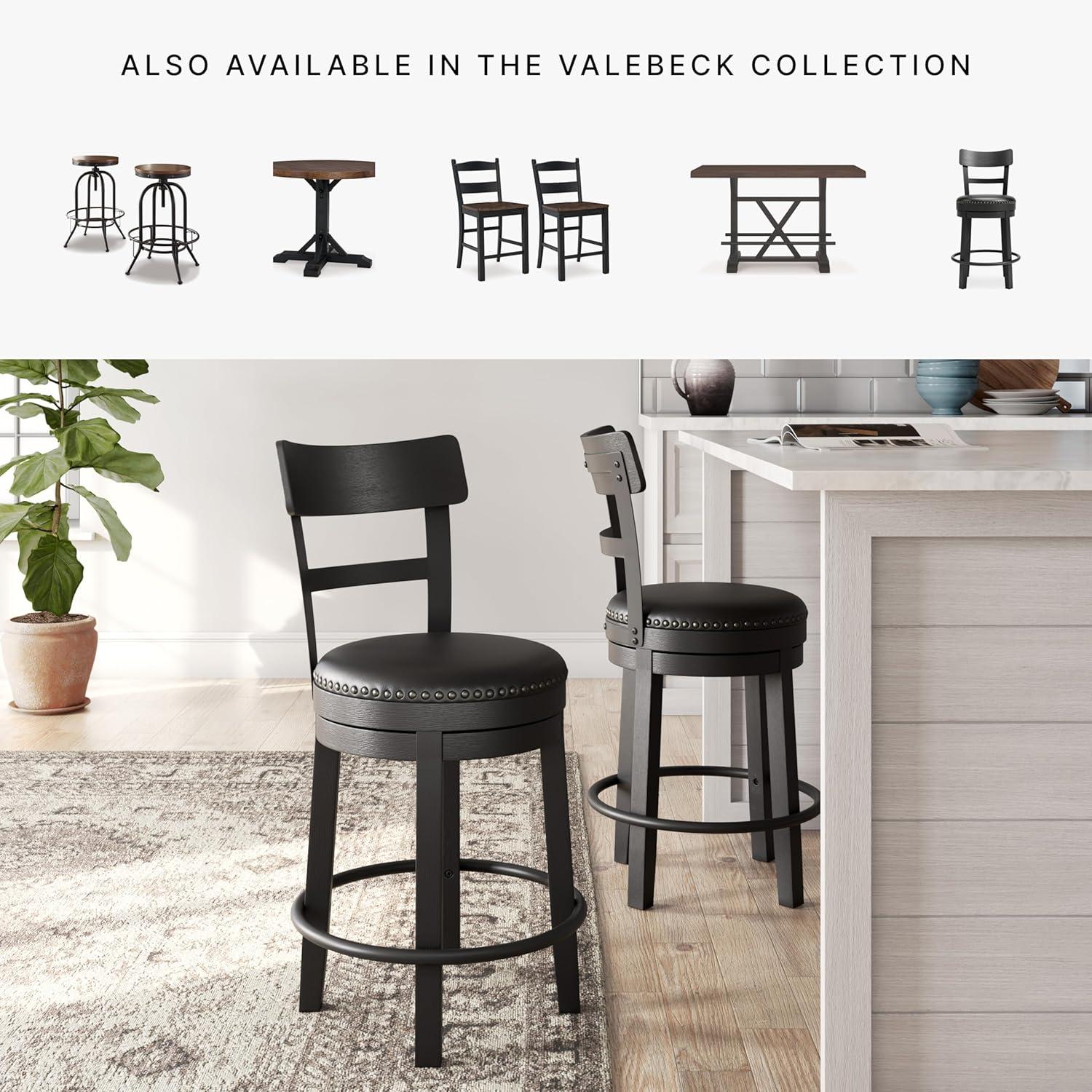 August Grove® Daiah Swivel Upholstered Counter Stool with Solid Wood Frame