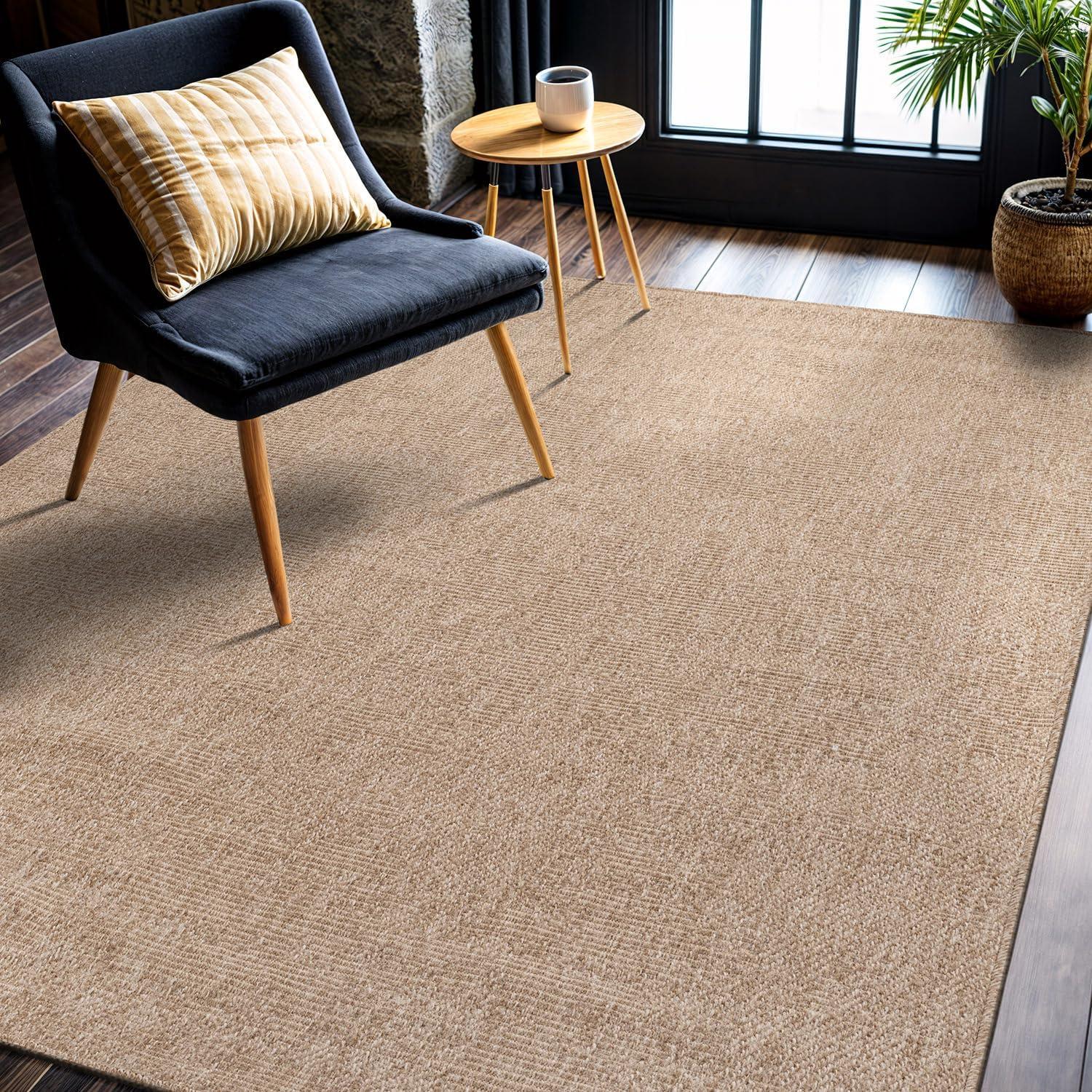 4'x6' Pata Hand Woven Chunky Jute Area Rug, Natural - JONATHAN Y