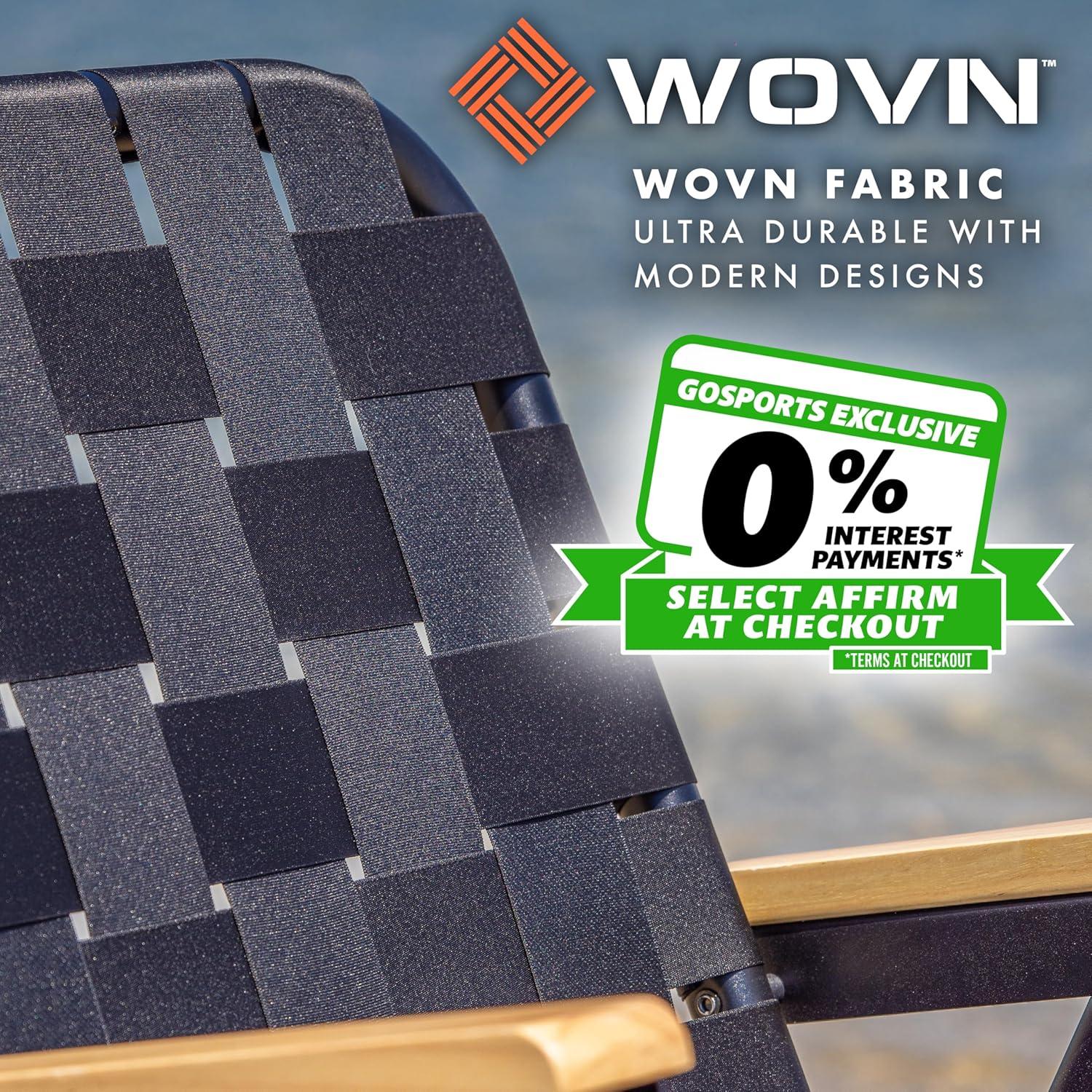 GoSports GoSports Outdoors WOVN Premium Beach & Camping Chair - Folding Backpack Chair for Adults