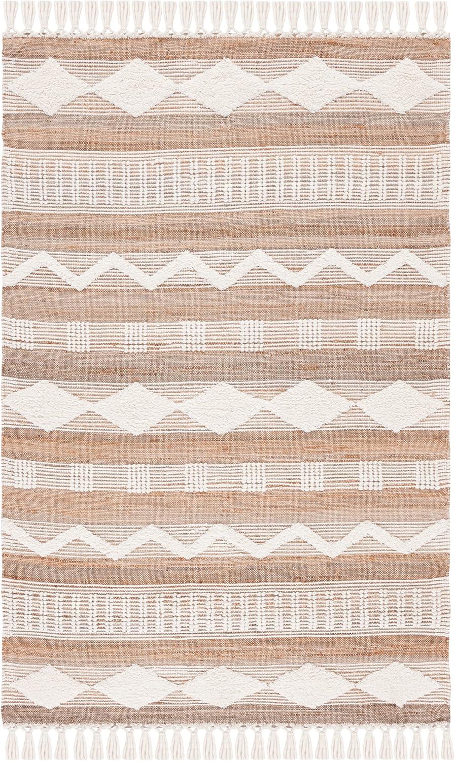 Natural Fiber NF377 Hand Woven Area Rug - Natural/Ivory - 4'x6' - Safavieh.