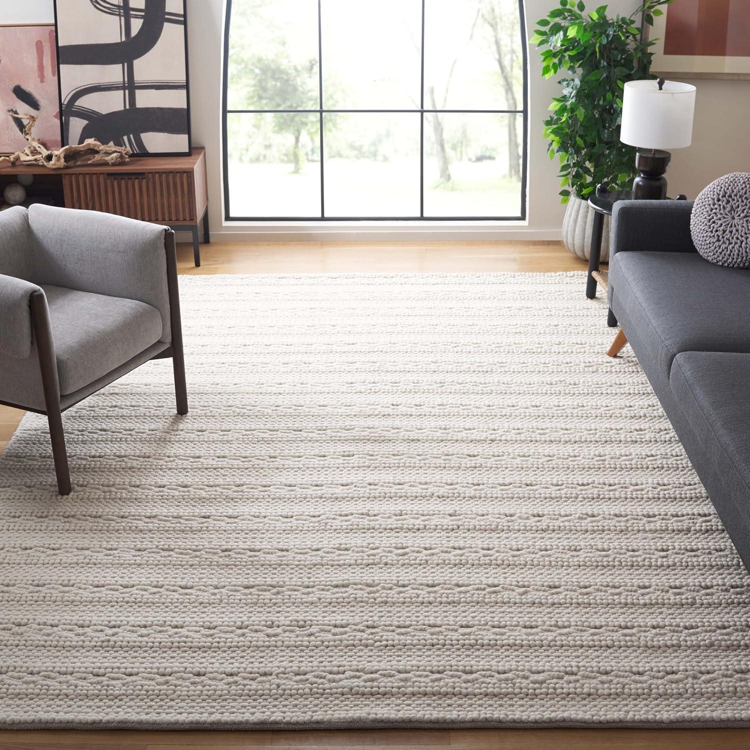 Natura NAT750 Hand Woven Area Rug - Grey/Ivory - 8'9"x11'9" - Safavieh.