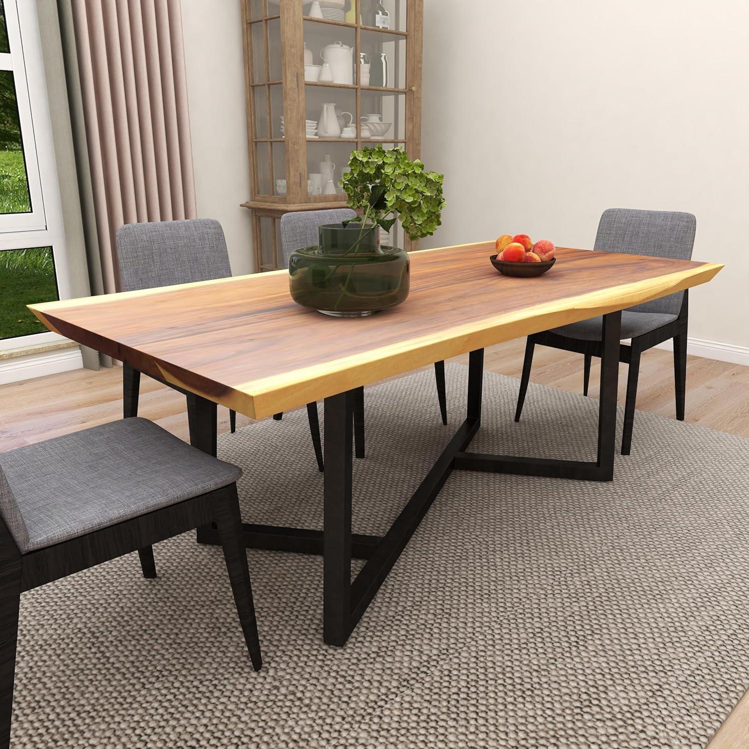 Contemporary Wood Dining Table Brown - Olivia & May: Sleek Design, Seats 6, Non-Extendable