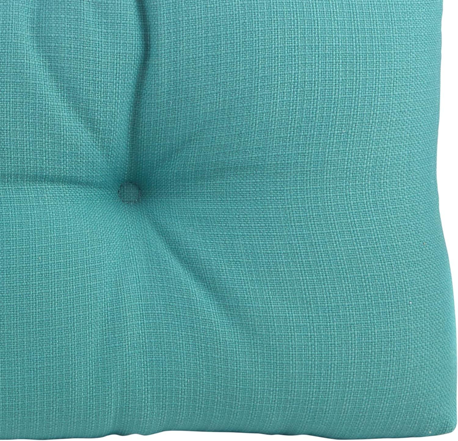 Gripper 35" Tufted Omega Universal Bench Cushion Teal: Solid Rectangle Indoor Seat Cushion, Polypropylene, 36"x14"x3"