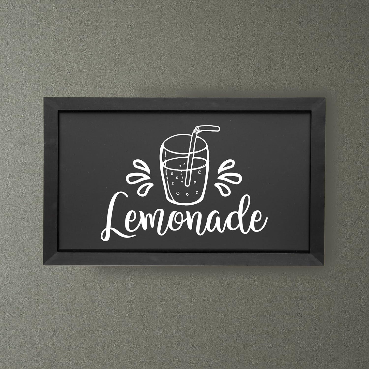 Sunnydaze Large Magnetic Chalkboard for Wall with Pine Frame and Chalk and Eraser - 36" x 24" - Black