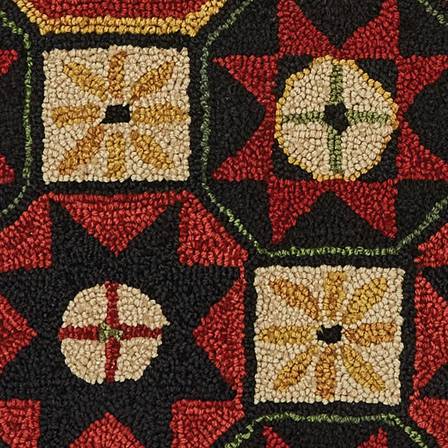 Park Designs Folk Star Hooked Rug 2' x 3'
