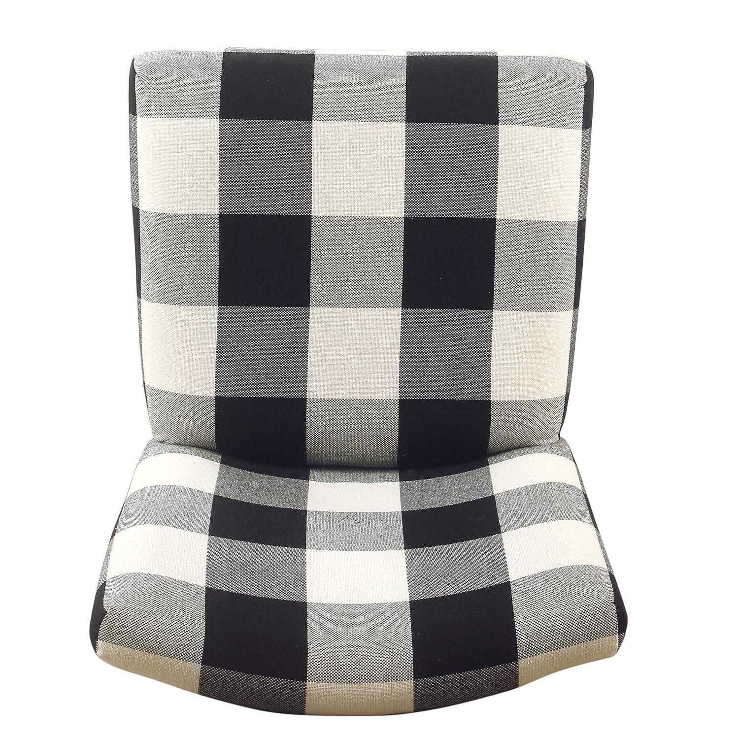 24" Curved Top Counter Height Barstool Safari Taupe - HomePop: Kitchen Seating with Back, Wood Legs