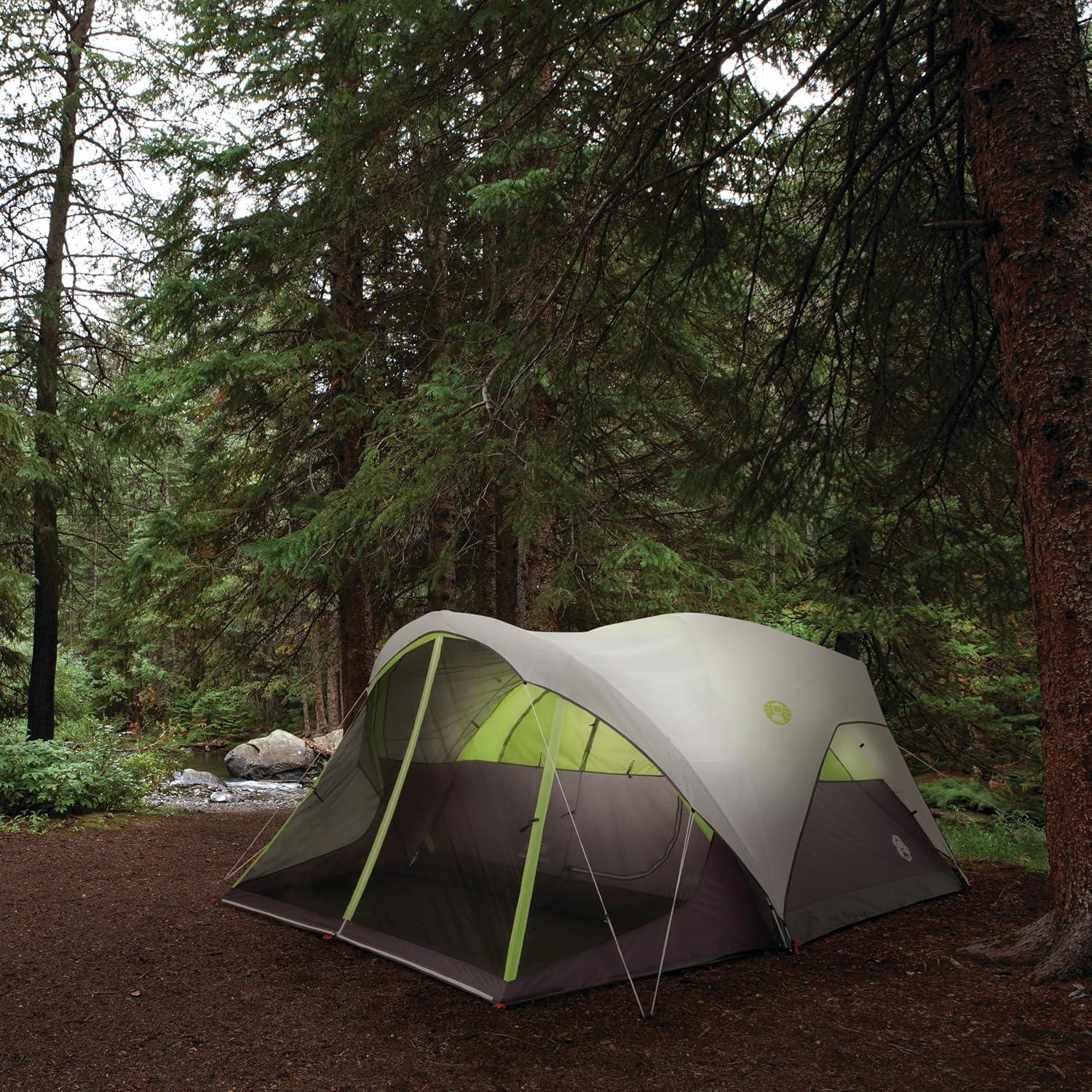 Coleman 6-Person Steel Creek™ Fast Pitch™ Dome Camping Tent with Screen Room, Green
