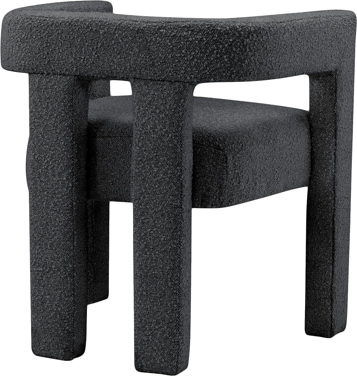 Meridian Furniture Athena Black Boucle Fabric Accent/Dining Chair