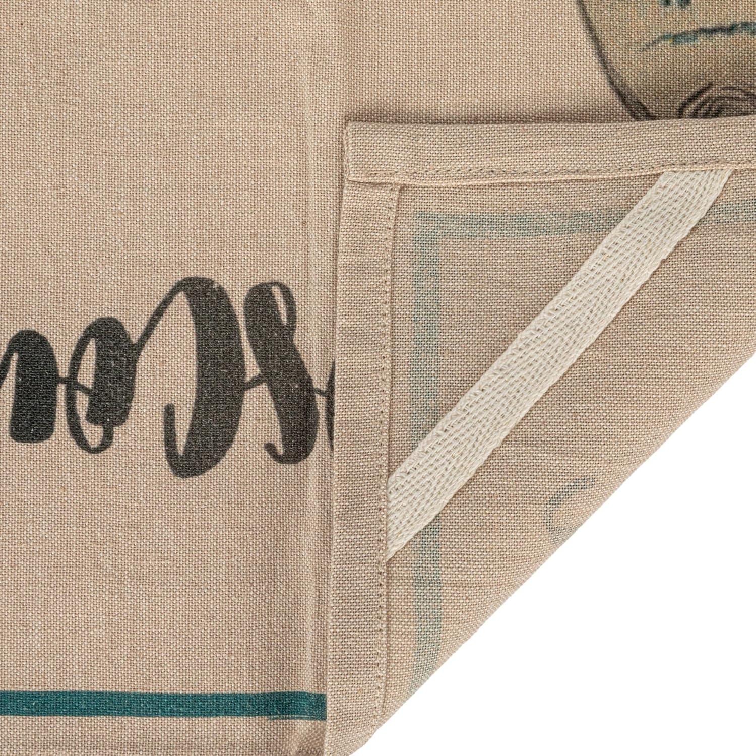 Creative Co-Op Cotton Printed Tea Towel with Cocktail Recipe Prints, Multicolor, Set of 8