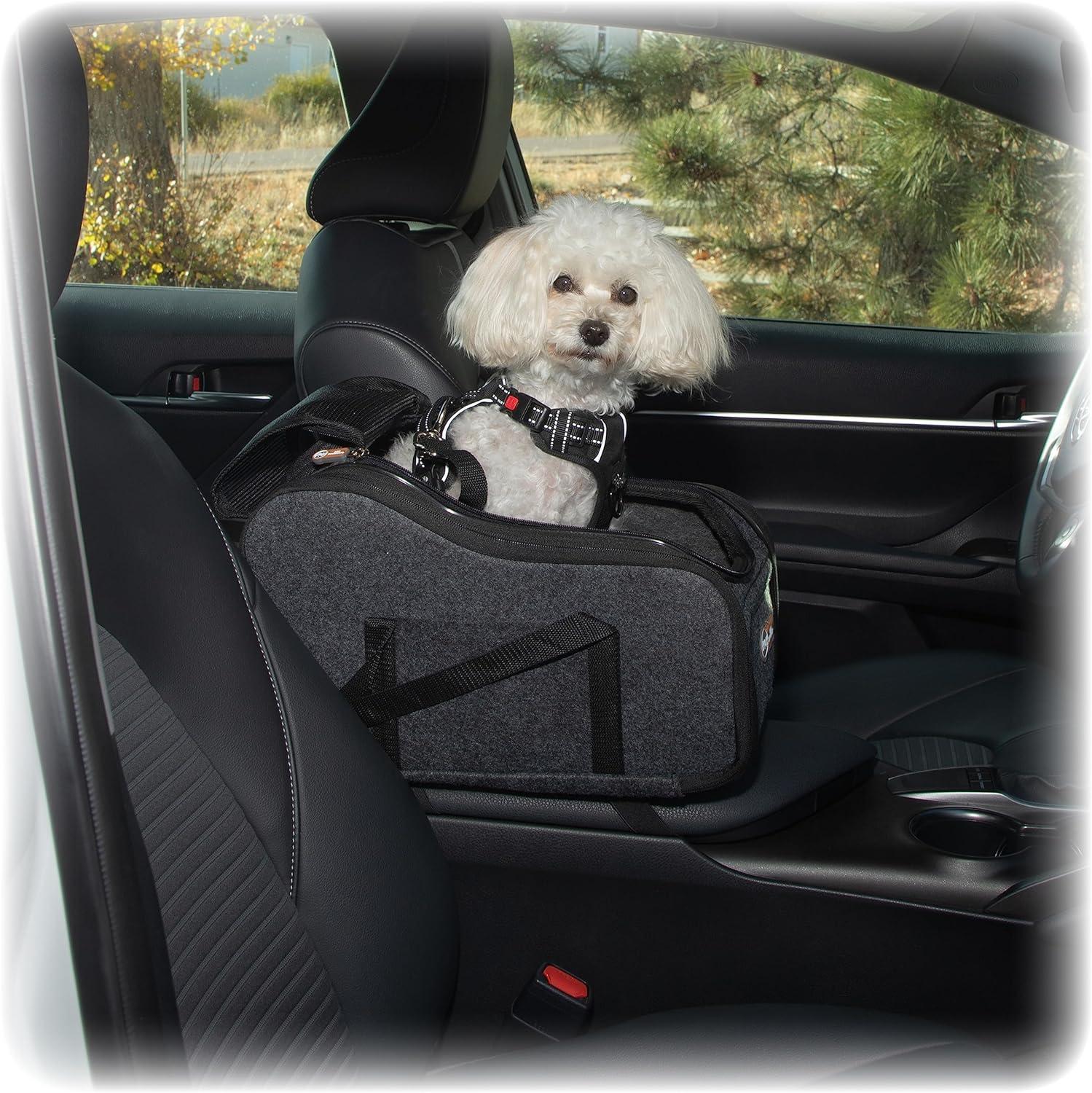 Charcoal Small Portable Pet Car Seat and Carrier