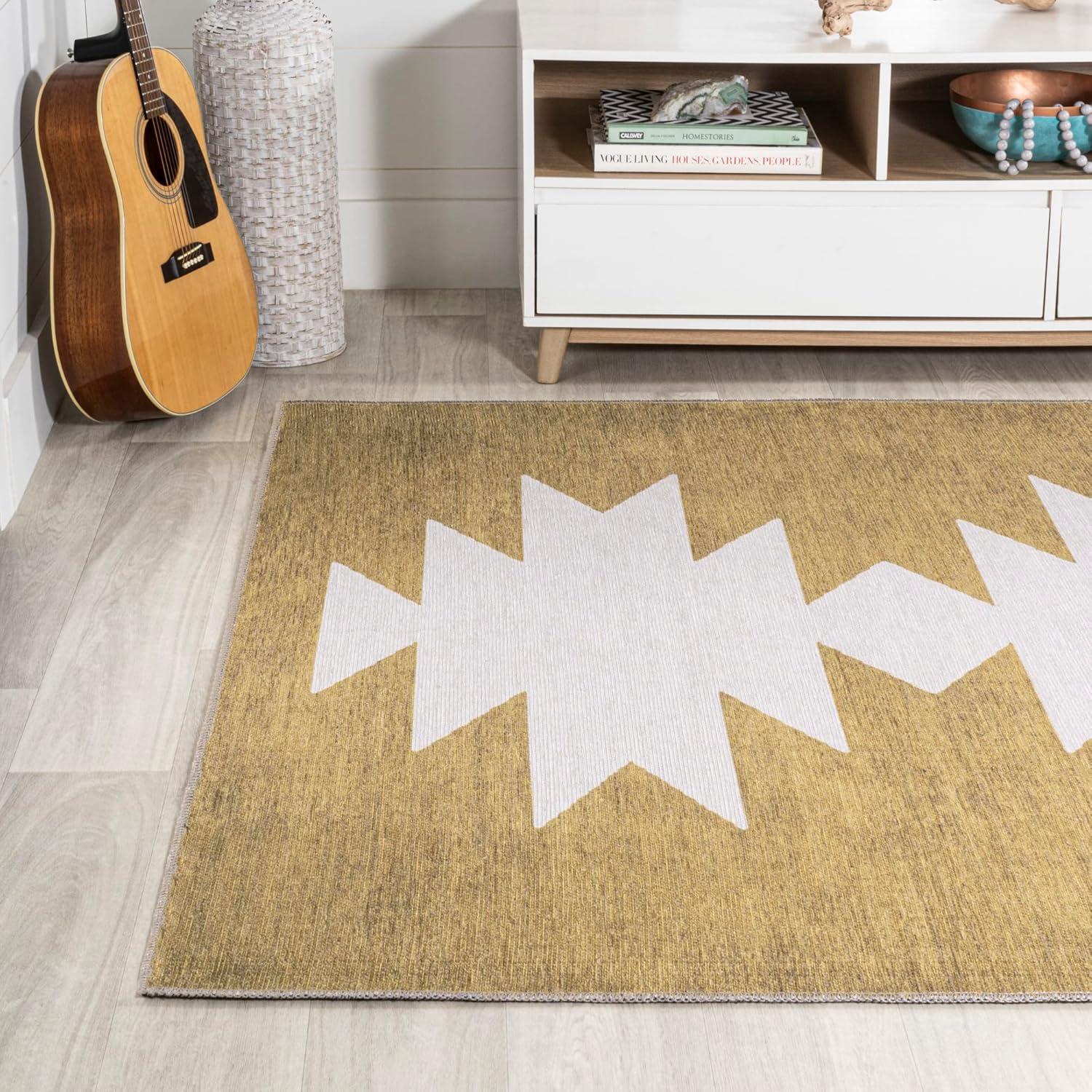 Chayton Minimalist Geometric Machine-Washable Area Rug - JONATHAN Y