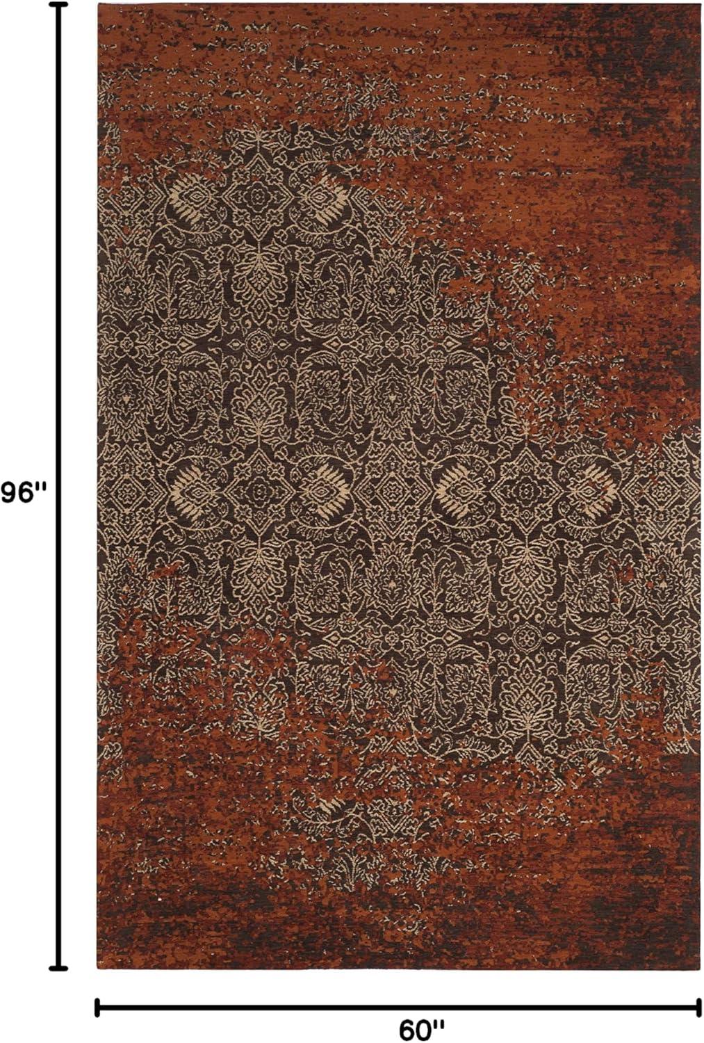SAFAVIEH Classic Vintage Adelaide Abstract Area Rug, Rust/Brown, 5' x 8'