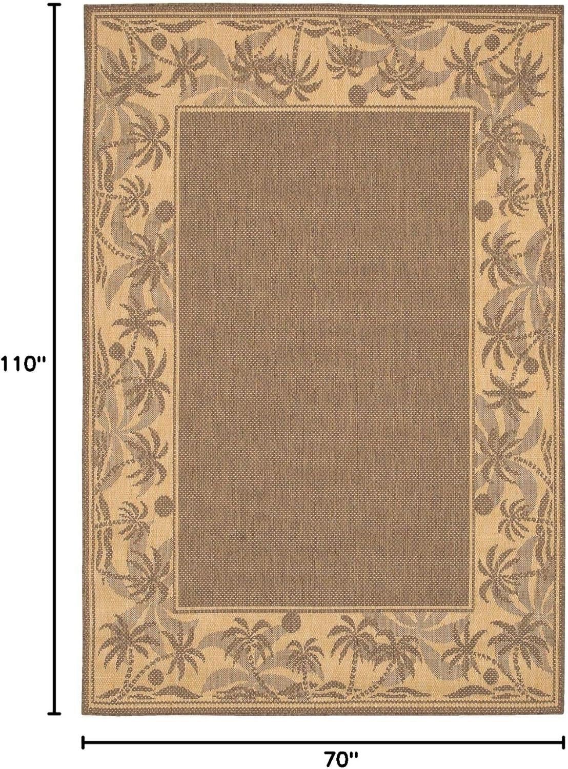 Couristan 5.75' x 9' Beige Island-Inspired Rectangular Area Throw Rug