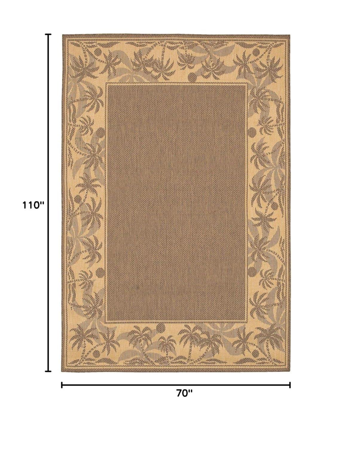 Couristan 5.75' x 9' Beige Island-Inspired Rectangular Area Throw Rug
