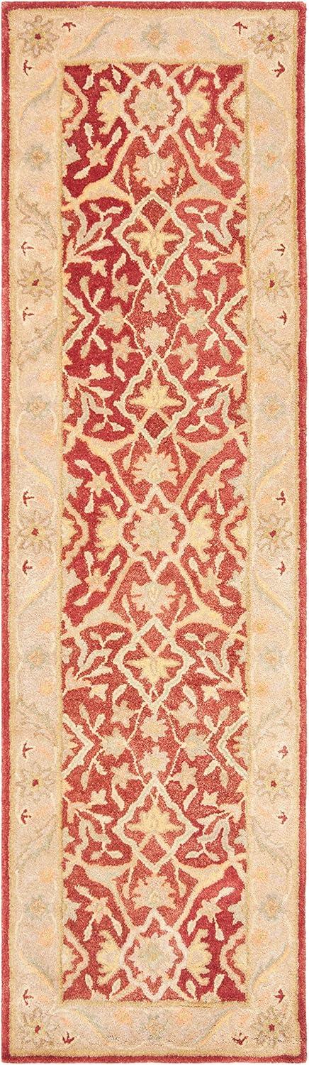 SAFAVIEH Antiquity Toireasa Traditional Floral Wool Runner Rug, Rust, 2'3" x 8'
