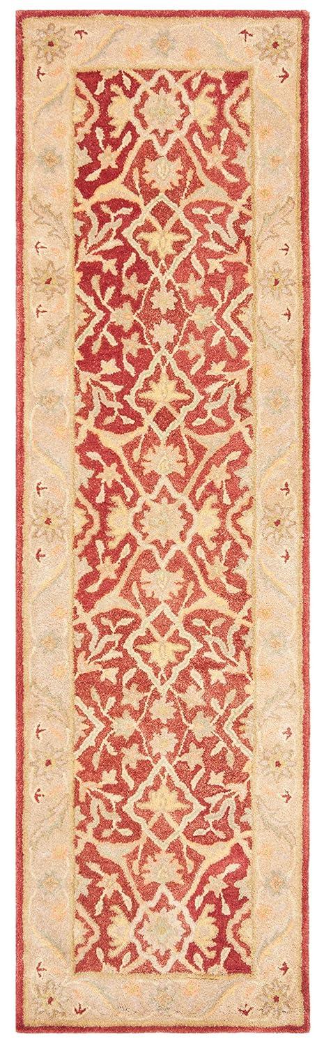SAFAVIEH Antiquity Toireasa Traditional Floral Wool Runner Rug, Rust, 2'3" x 8'