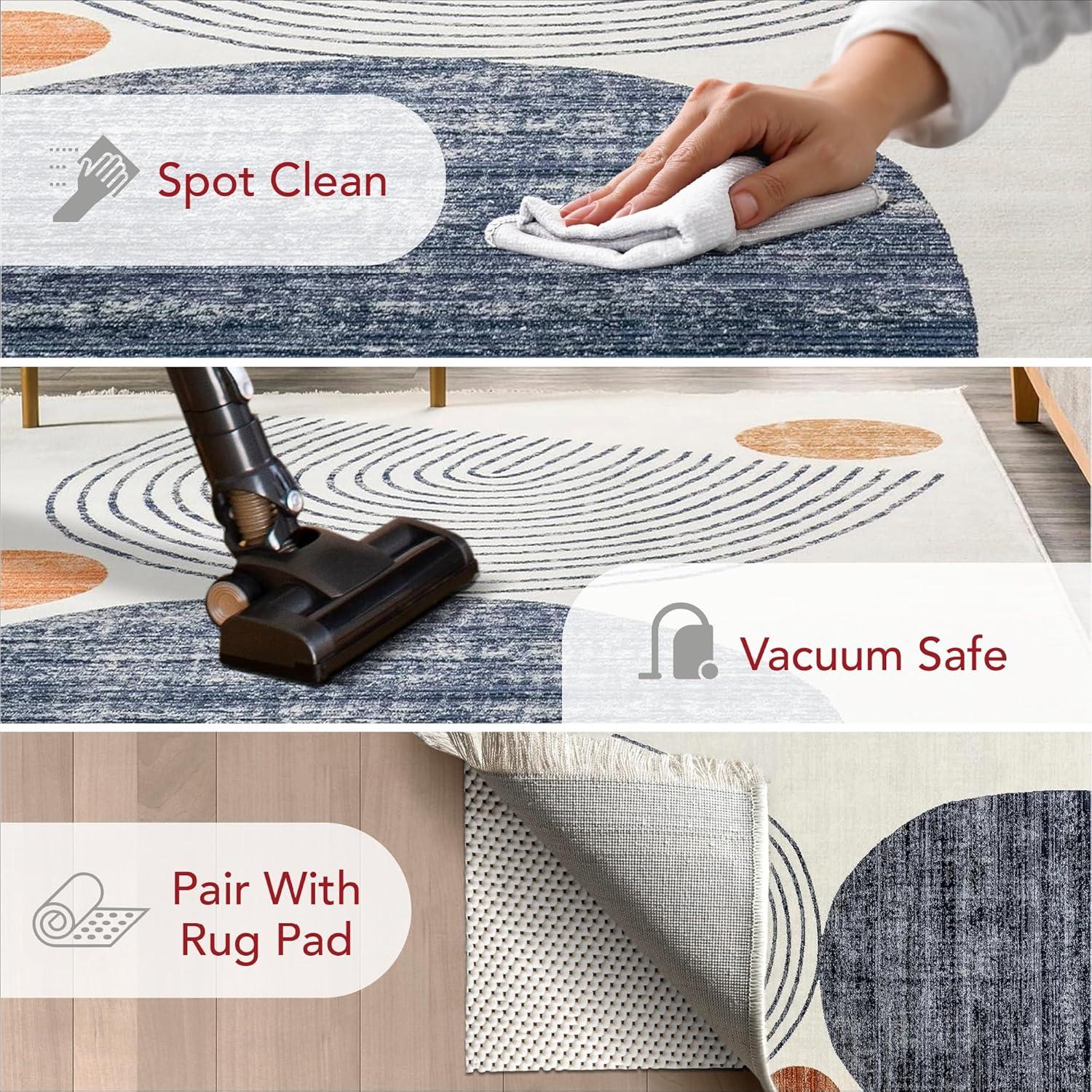 Nuloom Bevin Abstract 4x6 Indoor Area Rug for Living Room Bedroom Dining Room Kitchen, Beige/Multicolor