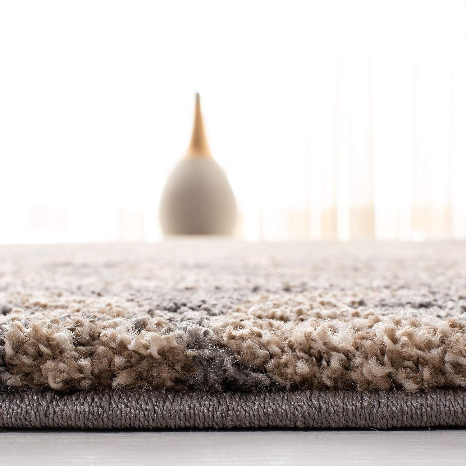 Florida Shag SG462 Power Loomed Area Rug - Cream/Beige - 4'x4' - Safavieh.