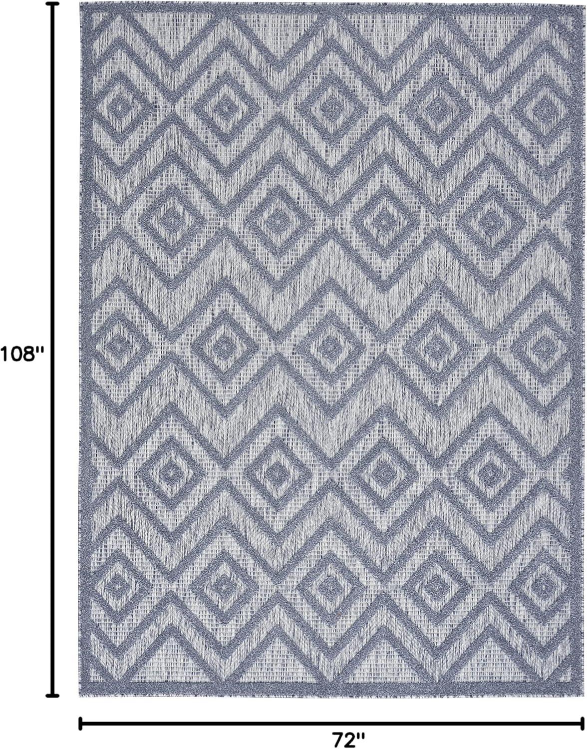 Nourison Versatile Solid Diamond Indoor Outdoor Flatweave Area Rug