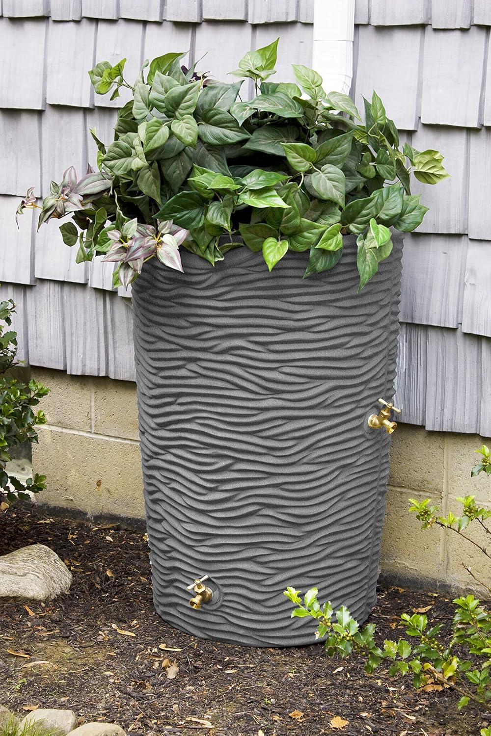 Good Ideas Good Ideas 50 Gallons Plastic Drainable Planter Rain Barrel