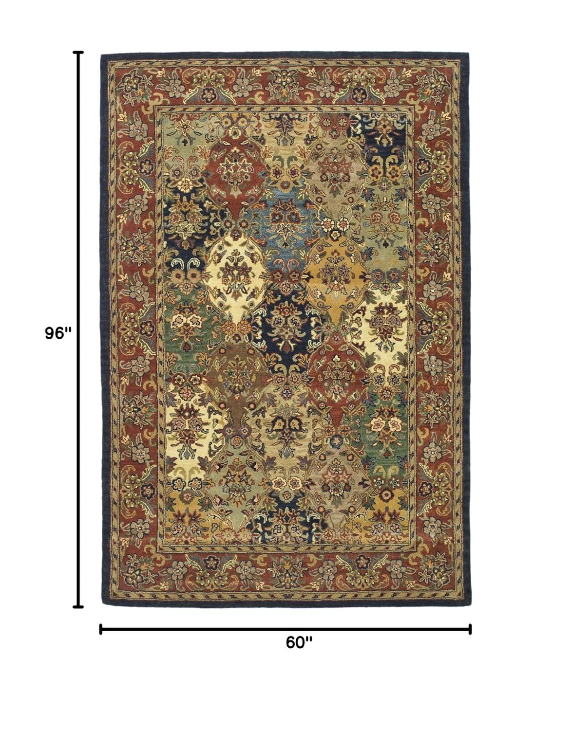 Heritage HG911 Hand Tufted Area Rug - Multi/Burgundy - 5'x8' - Safavieh.