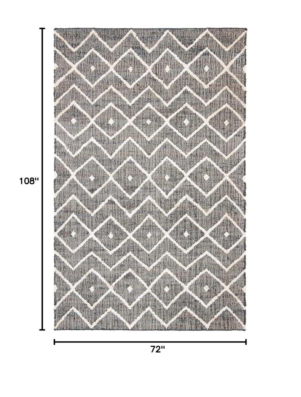 Kilim KLM750 Hand Loomed Area Rug - Charcoal/Natural - 6'x9' - Safavieh.