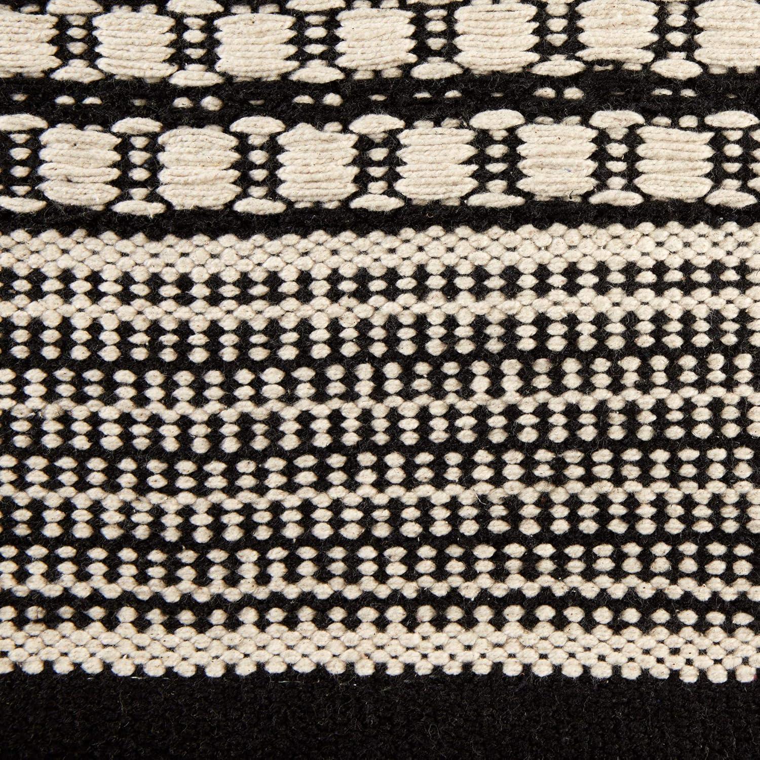 Design Imports Modern Dobby Stripe - Black - 2 Ft 6 In X 6 Ft