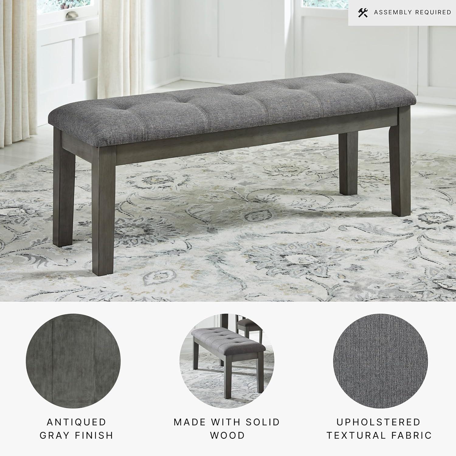 Signature Design by Ashley Contemporary Hallanden 50" Dining Bench Two-tone Gray