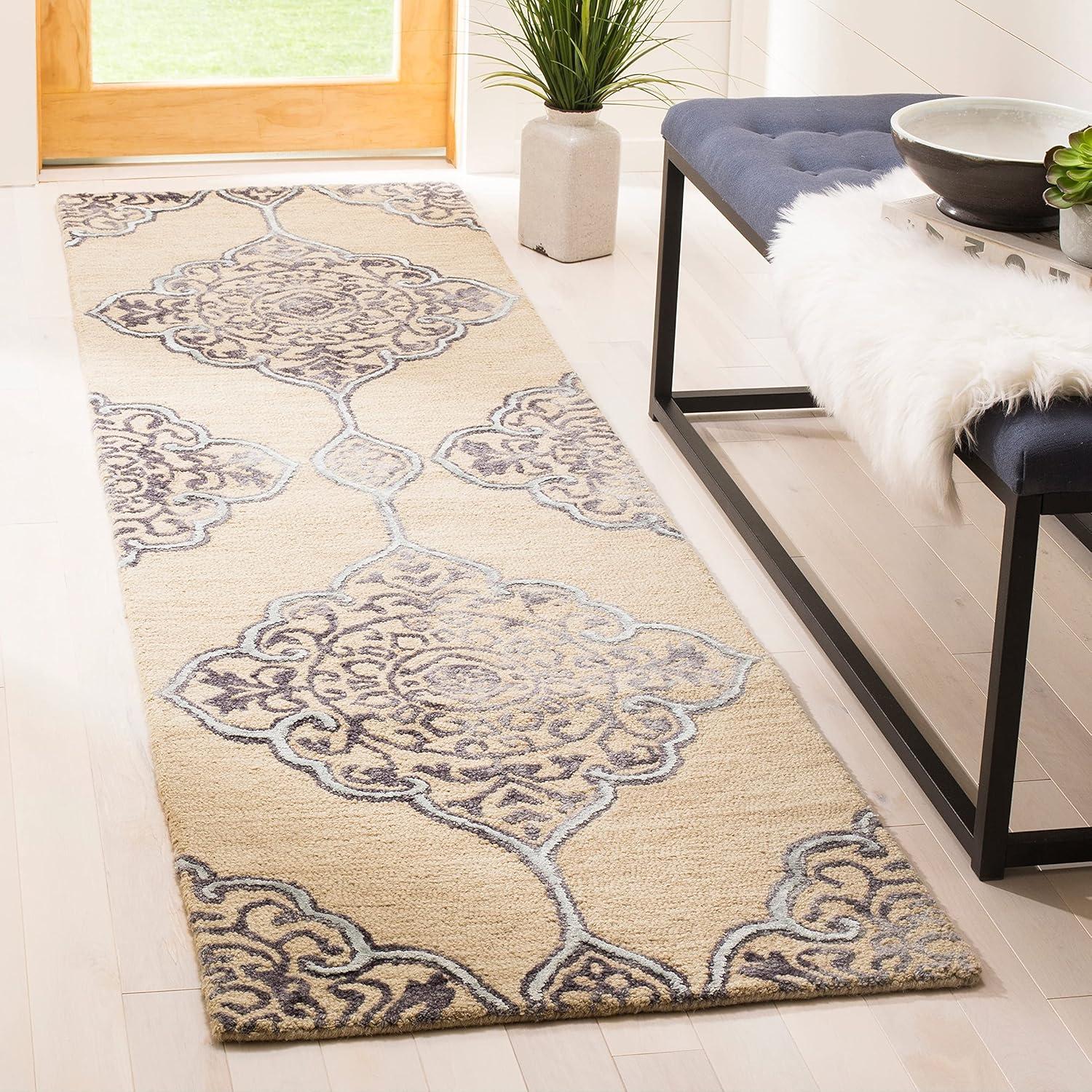Dip Dye DDY510 Hand Tufted Indoor Accent Rug - Beige/Blue - 3'x5' - Safavieh